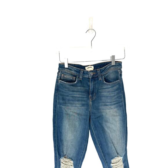 L'AGENCE El Matador Jeans Rustic Blue High Rise Distressed Cropped Denim Size 26 - Picture 5 of 12